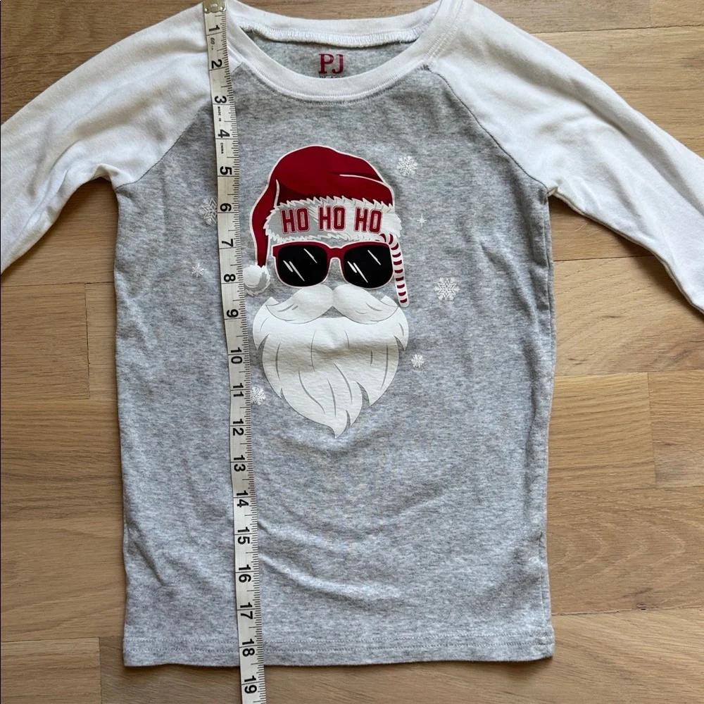 Kids Matching Family Glow Ho Ho Ho Snug Fit Cotton Pajamas - Gray/Size 10